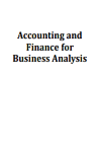 Accounting and finance for business analysis