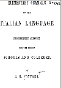 Elementary grammar of the italian language