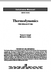 Thermodynamics fifth edition in SI units