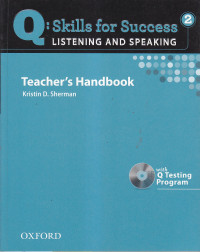 Q: skills for success listening and speaking 2 : teacher's handbook