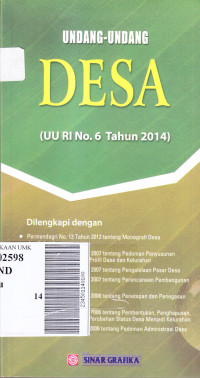 Undang - undang desa (UU RI no. 6 tahun 2014)