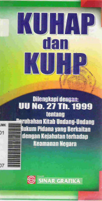KUHAP dan KUHP dilengkapi dengan UU No.27 Th.1999