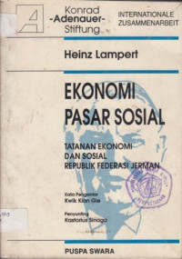 Ekonomi pasar sosial: tatanan ekonomi dan sosial republik federasi Jerman