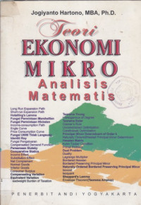 Teori ekonomi mikro analisis matematika