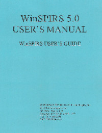 Winspirs 5.0 users manual: WinSPIRS users guide