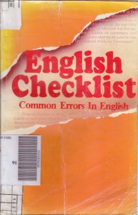 English checklist: common errors in english