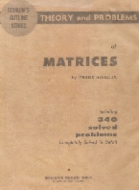 Schaums outline of theory and problem of matrices
