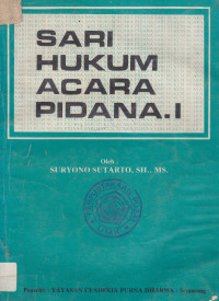 Sari hukum acara pidana.1