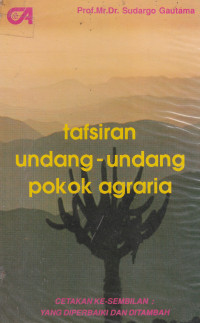 Tafsiran undang-undang pokok agraria