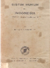 Sistim hukum di Indonesia: sebelum perang dunia ke- II