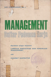 Management : daftar pedoman kerja