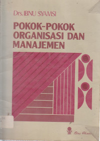 Poko-pokok organisasi dan manajemen