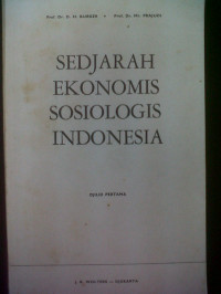 Sedjarah ekonomis sosiologis Indonesia
