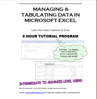Managing and Tabulating Data In Microsoft Excel