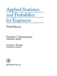 Applied statistics and probability for engineers