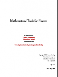 Mathematical tools for physics