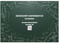 Secondary mathematics curriculum