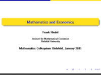 Mathematics and economics