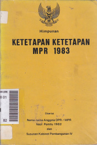 Himpunan ketetapan ketetapan MPR 1983