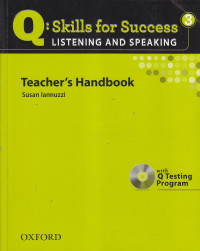 Q: skills for success 3 listening and speaking : teacher's handbook