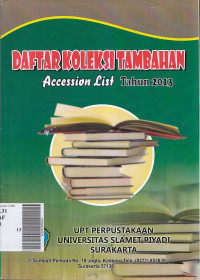 Daftar koleksi tambahan (accession list) tahun 2013