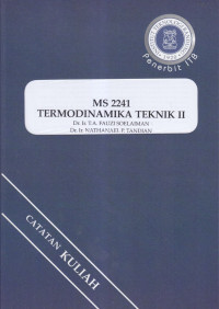 Catatan kuliah: MS 2241 Termodinamika teknik II