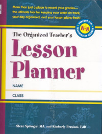 The organized teacher's lesson planner