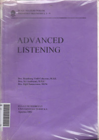 Materi pokok advanced listening; 1-9;pris4330