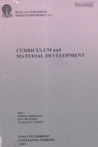 Materi pokok curriculum and material development;1-9;PRIS 4272