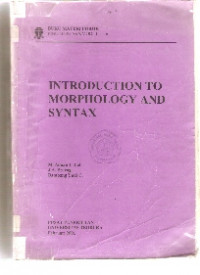 Materi pokok introduction to morphology and syntax;1-6,PING 3330