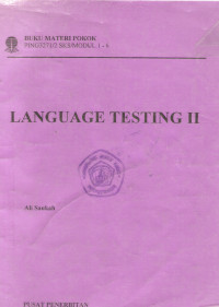 Materi pokok language testing II;1-6;PING 3271