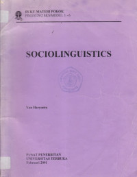 Materi Pokok Sociolinguistics; 1-6; PING 3329