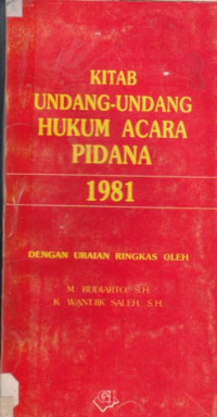 Kitab undang-undang hukum acara pidana 1981