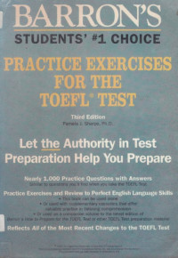 Practice exercises for the toefl test: test of english as a foreign language