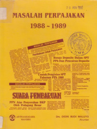 Masalah perpajakan 1988-1989