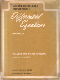 Schaums outline of theory and problems of differential equations