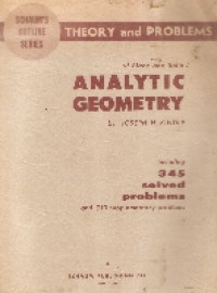 Schaums outline of theory and problems analytic geometry