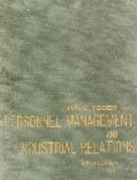 Personnel management and industrial realtions Ed.VI