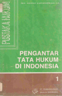 Pengantar tata hukum di Indonesia I: hukum perdata