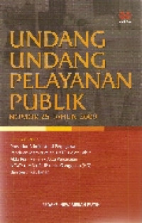 Undang-undang pelayanan publik nomor 25 tahun 2009