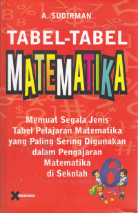Tabel-tabel matematika : memuat segala jenis tabel pelajaran matematika yang paling sering digunakan dalam pengajaran matematika di sekolah