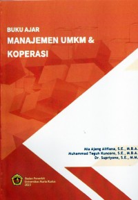 Buku ajar manajemen UMKM & koperasi