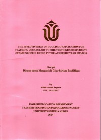The Effectiveness of Duolingo Application for Teaching Vocabulary to the Tenth Grade STudents of SMK Negeri 1 Kudus in the Academic Year 2023/2024