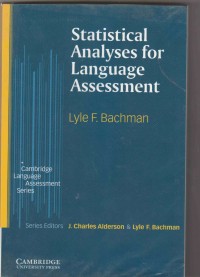 Statistical Analyses for Language Assessment